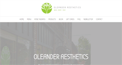 Desktop Screenshot of oleanderaesthetics.com